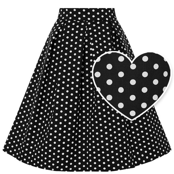 Dolly & Dotty Skirt Full Polka Dots Vintage Inspired - Picture 2 of 4